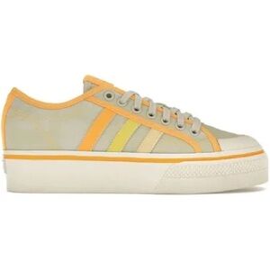 NWOB Adidas Nizza Parley, barely yellow platform sneakers 7.5